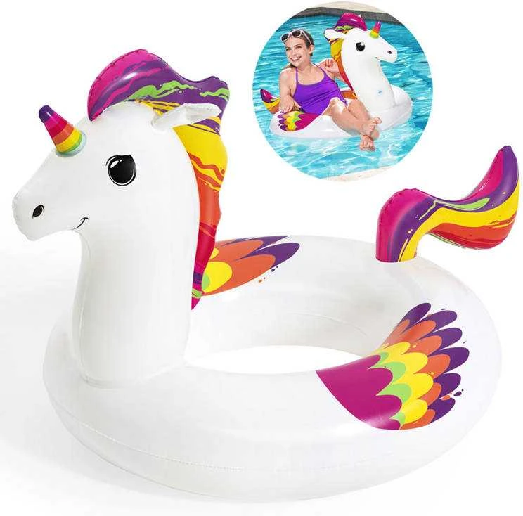 BESTWAY plaukimo ratas Fantasy Unicorn 119cm x 91cm., 36159