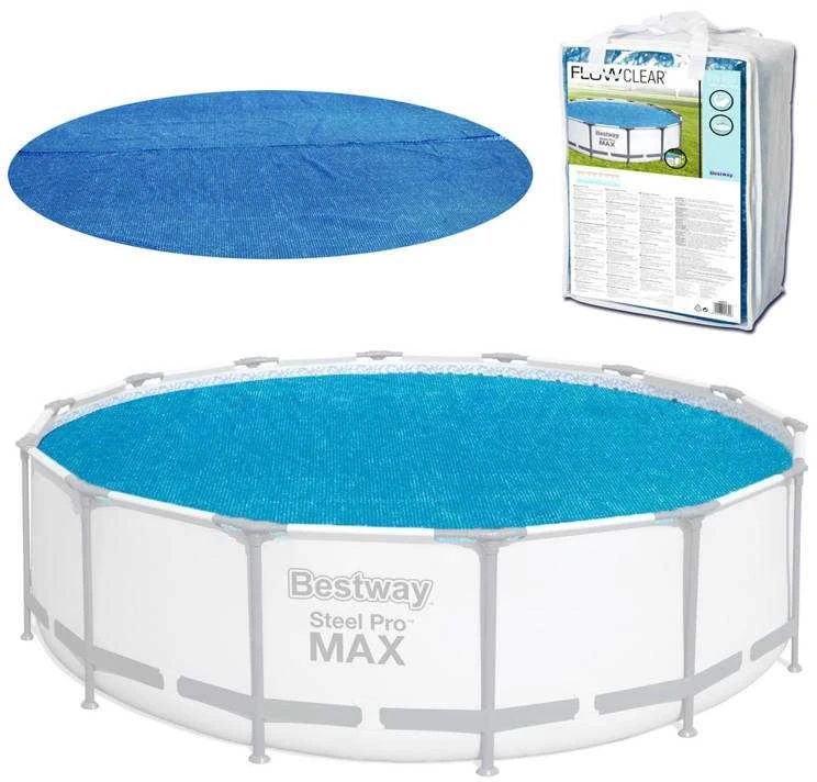 Šilumą sulaikantis baseino uždangalas Bestway Flowclear, 427 cm
