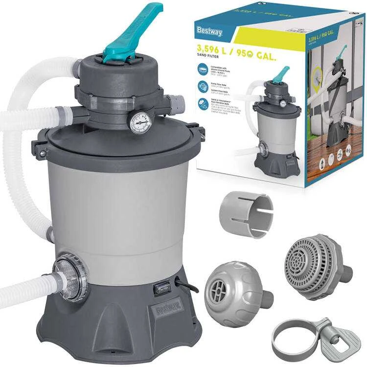 „Bestway“ smėlio baseino siurblys 3596 l/h, skirtas filtravimo rutuliams 58515