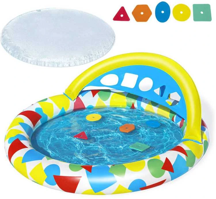 BESTWAY pripučiamas baseinas Splash & Learn, 1.20m x 1.17m x 46cm, 52378