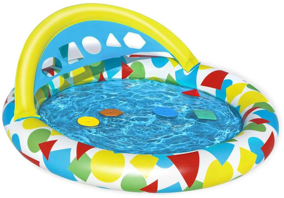 BESTWAY pripučiamas baseinas Splash & Learn, 1.20m x 1.17m x 46cm, 52378