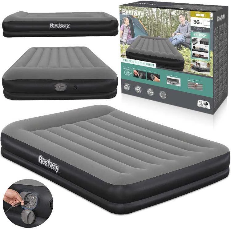Bestway Savaime prisipučiantis turistinis čiužinys 2 asmenims 300 kg TRITECH 203x152cm 671BU