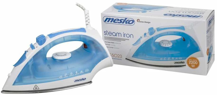 Lygintuvas | Mesko | MS 5023 | With cord | 2200 W | Mėlyna/Baltas