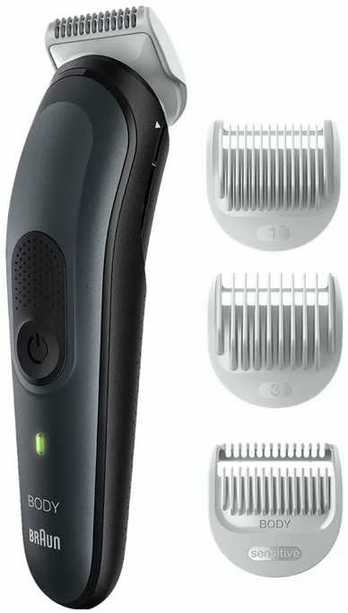 Braun | Body Groomer | BG3340 | Cordless and corded | Juodas/Pilkas