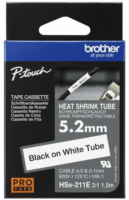 Brother | HSe-211E | Juodas on baltas | Thermal | Roll (0.52 cm x 1.5 m)