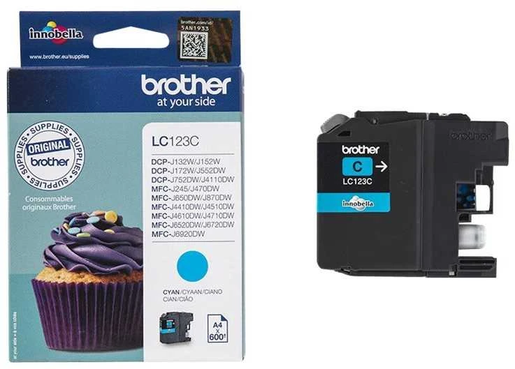 Brother LC123C | Rašalo kasetė | Žydra spalva (Nemokamas pristatymas)