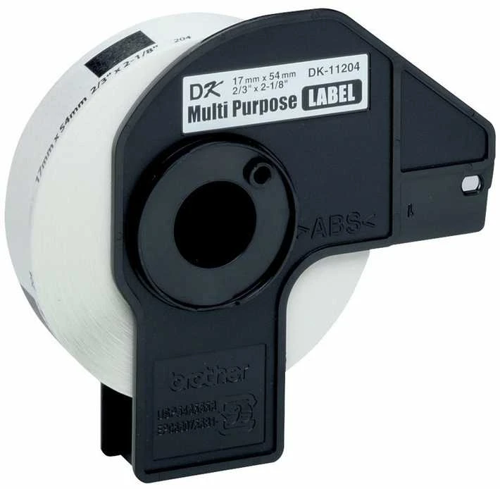 Brother Brolis | DK-11204 Universalios etiketės | Baltas | DK | 17mm x 54mm