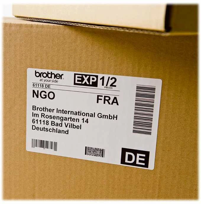 Brother | DK-11247 | Juodas on Baltas | 180 labels per roll | 10.3 x 16.4 cm
