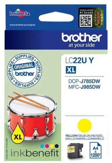 Brother Brolis LC-22UY | Rašalo kasetė | Geltona