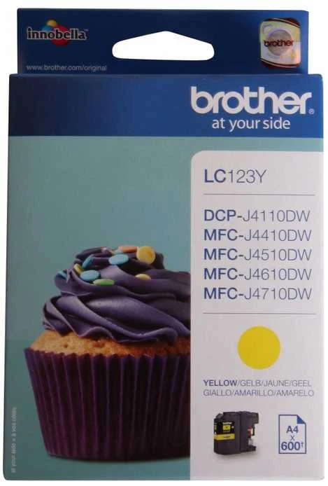 Brother Brolis LC123Y | Rašalo kasetė | Geltona