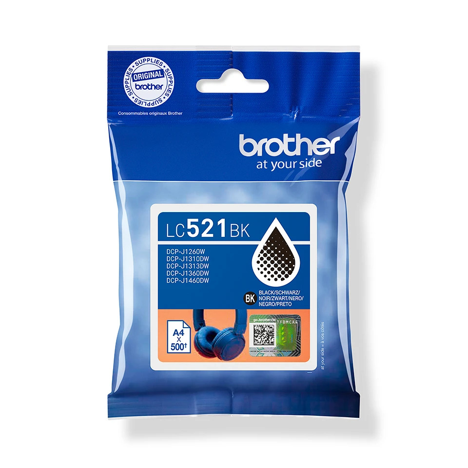 Brother LC521BK | Rašalo kasetės | Juodas