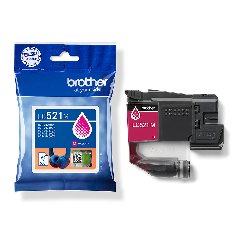 Brother LC521M | Rašalo kasetės | Purpurinė