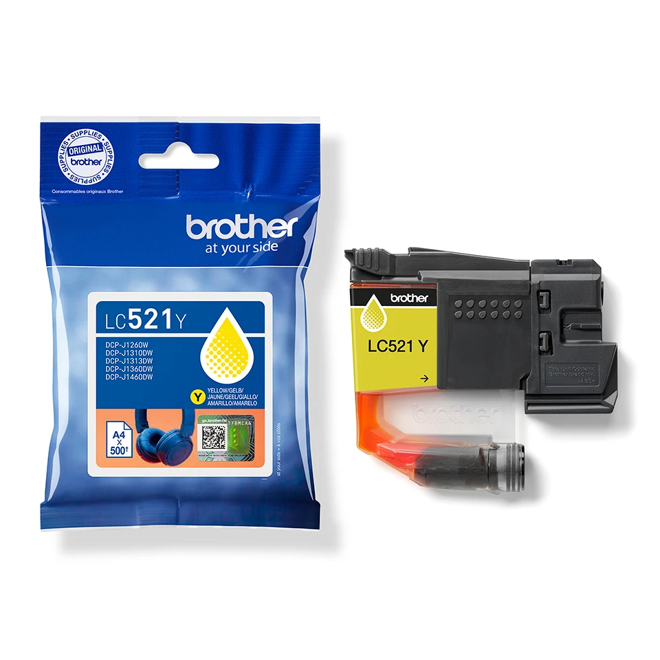 Brother LC521Y | Rašalo kasetės | Geltona