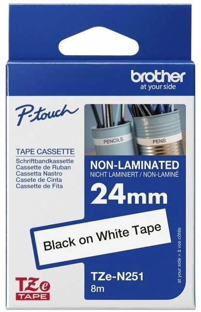 Brother Brolis | TZe-N251 ženklinimo juostos kasetė | Juodas ant Balto | TZe | 8 m