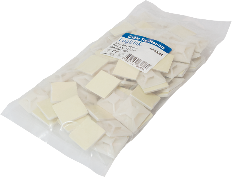 LOGILINK KAB0044 LOGILINK Kabelių surišimo laikikliai, lipnūs, kabelių ryšiams