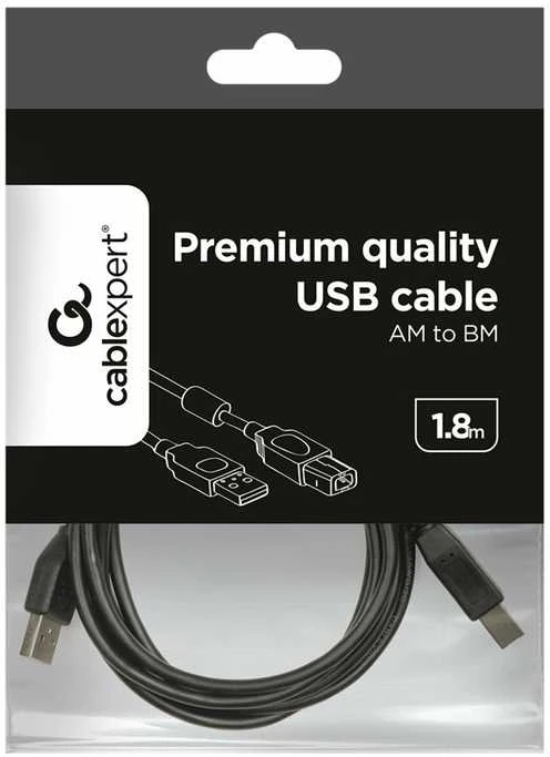 Premium GEMBIRD USB kabelis USB2 AM-BM 1.8M/CCF-USB2-AMBM-6