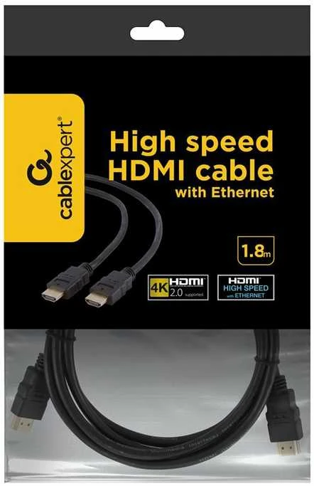 Gembird Cablexpert | CC-HDMI4-6 | Didelės spartos HDMI kištukas-kištukas kabelis | HDMI į HDMI | 1,8 m