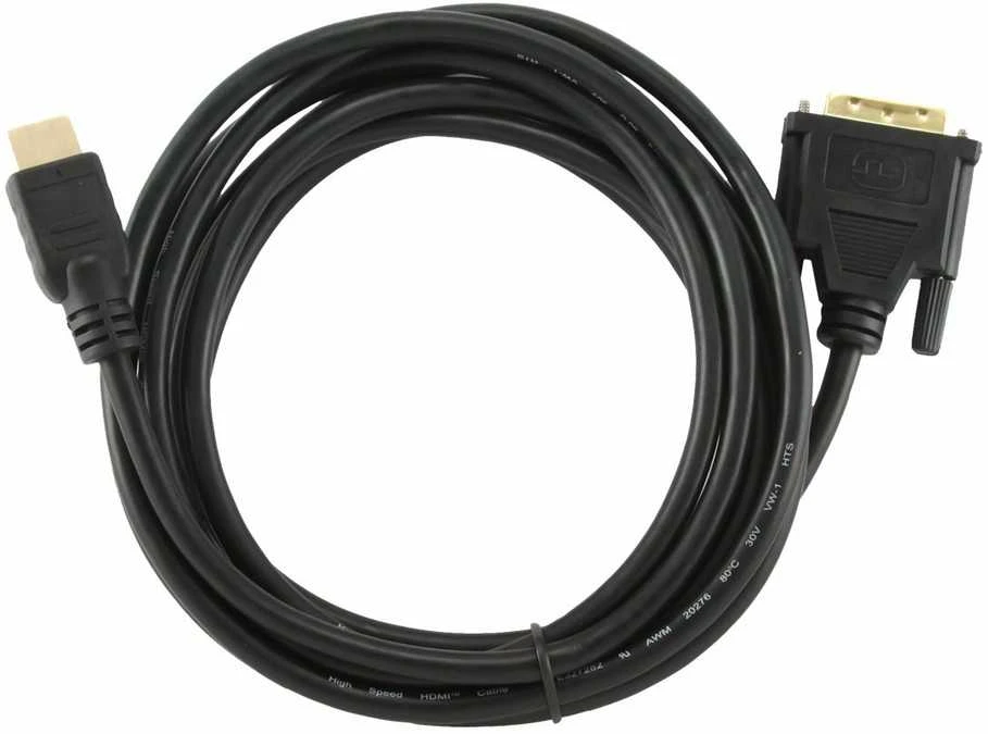 GEMBIRD CC-HDMI-DVI-10 Gembird HDMI-DVI kištukas-kištukas kabelis su auksinėmis jungtimis, 3 m, didmeninė pakuotė