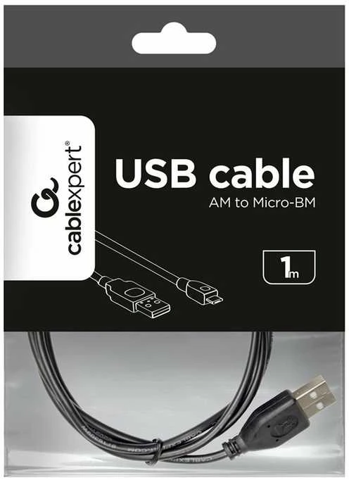 GEMBIRD CCP-MUSB2-AMBM-1M micro USB kabelis 2.0 AM-MBM5P 1m