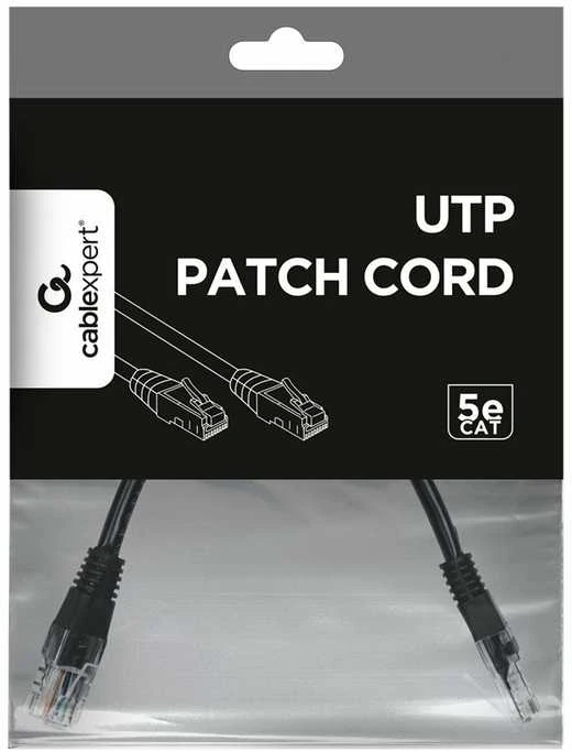 Gembird Cablexpert | Komutacinis laidas Cat.5e UTP 0.25m | Juodas RJ-45 | RJ-45