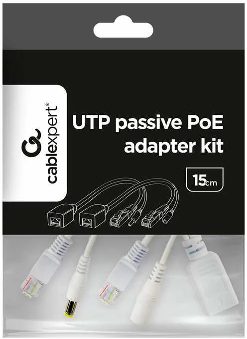 Gembird UTP pasyviųjų POE adapterių rinkinys 0.15m