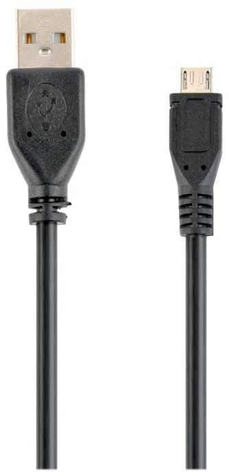 Gembird Cablexpert | USB 2.0 | Juodas | * USB 2.0 laidas su A tipo kištuku ir B tipo mikrojungtimi * Paauksuoti kontaktai patikimam didelės spartos duomenų perdavimui * Lietos jungtys | USB-A į mikroUSB