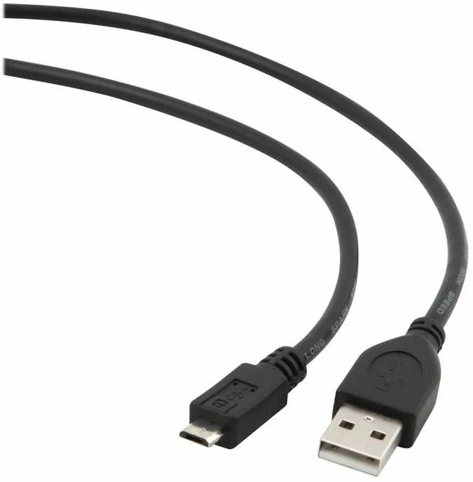 Gembird Cablexpert | USB 2.0 | Juodas | * USB 2.0 laidas su A tipo kištuku ir B tipo mikrojungtimi * Paauksuoti kontaktai patikimam didelės spartos duomenų perdavimui * Lietos jungtys | USB-A į mikroUSB