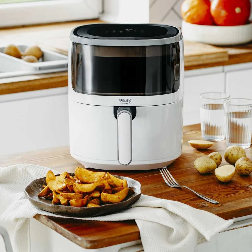Gruzdintuvė Camry Airfryer orkaitė | CR 6313 | Galia 2000 W | Talpa 5 L | Konvekcija | Baltas