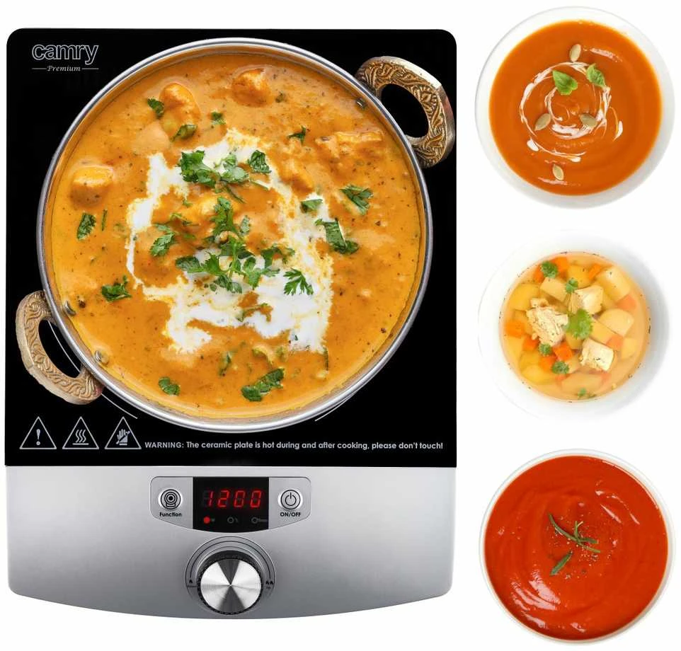 Kaitlentė Adler Camry Cooker Indukcija | CR 6515 | Degiklių / virimo zonų skaičius 1 | Juodas/Sidabrinis | Indukcija