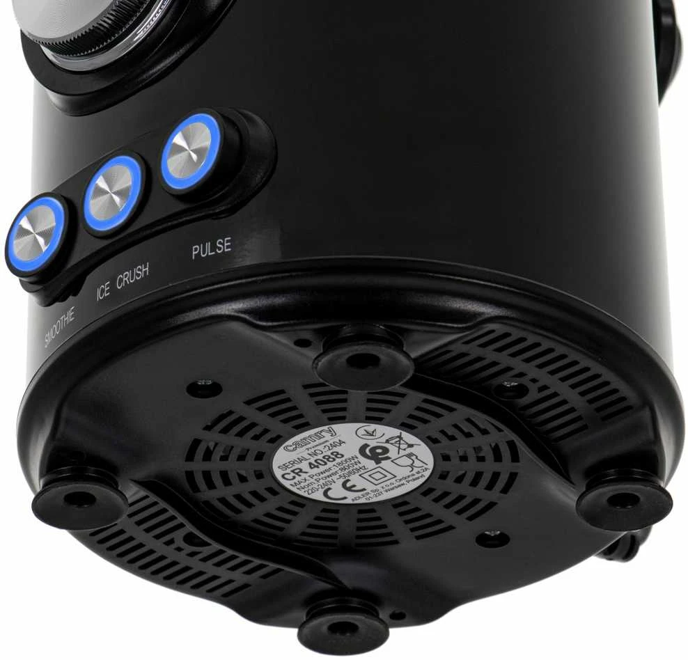 Plakiklis Adler Camry Maišytuvas | CR 4088 | Stalviršis | 1800 W | Stiklainio medžiaga Stiklas | Stiklainio talpa 1,5 L | Ledo smulkinimas | Piano Juodas