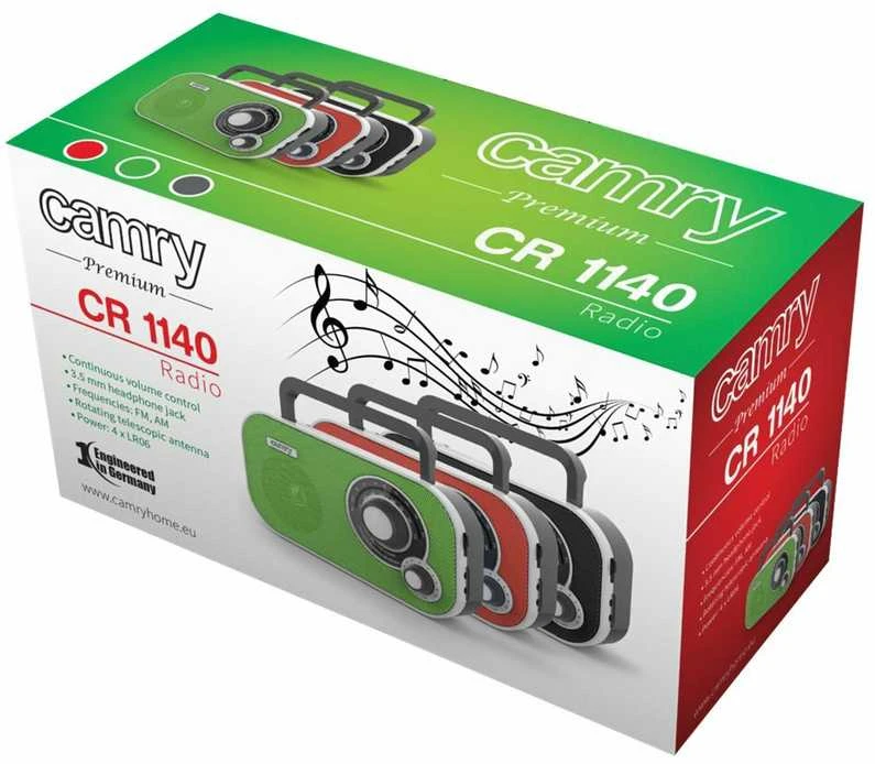 Camry CR 1140r radijo imtuvas, raudonas