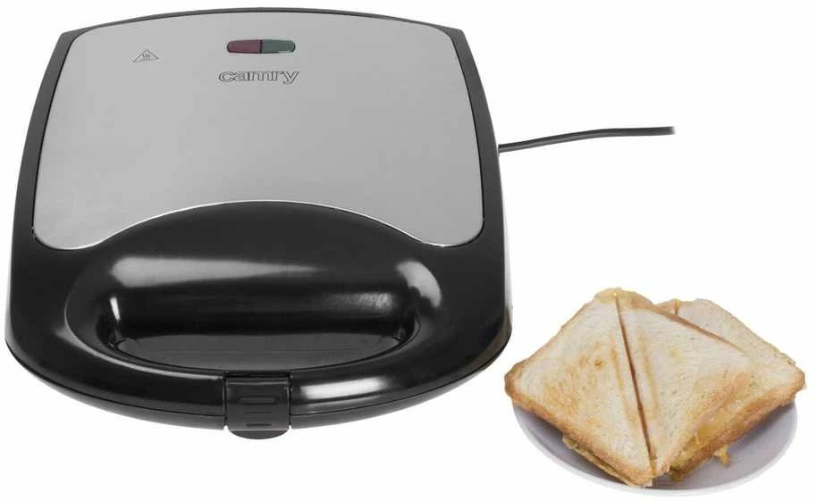 Sumuštinių keptuvas Camry | Sumuštinių keptuvė XL | CR 3023 | 1500 W | Lentelių skaičius 1 | Kepinių skaičius 4 | Juodas