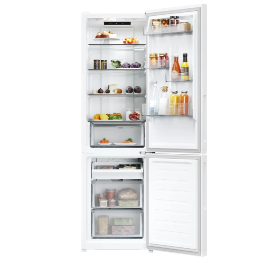 Candy Šaldytuvas | CNCQ2T518EW | Energy efficiency class E | Free standing | Combi | Height 182.5 cm | No Frost system | Šaldytuvas net capacity 197 L | Šaldiklis net capacity 82 L | Ekranas | 38 dB | Baltas