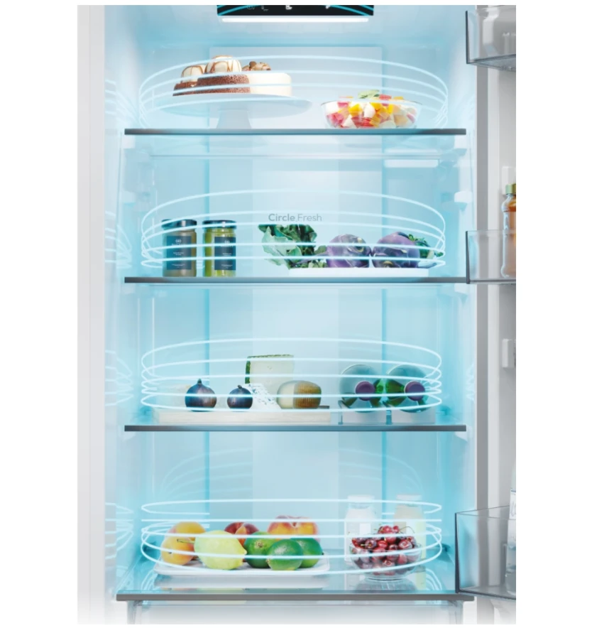 Candy Šaldytuvas | CNCQ2T518EW | Energy efficiency class E | Free standing | Combi | Height 182.5 cm | No Frost system | Šaldytuvas net capacity 197 L | Šaldiklis net capacity 82 L | Ekranas | 38 dB | Baltas