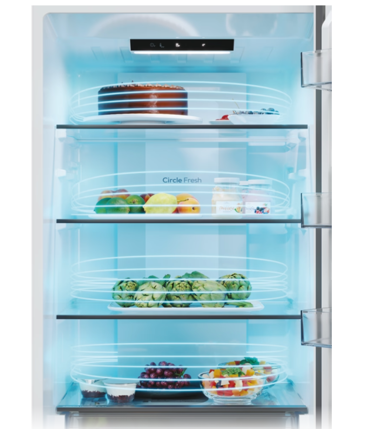 Candy Šaldytuvas | CNCQ2T620EB | Energy efficiency class E | Free standing | Combi | Height 205 cm | No Frost system | Šaldytuvas net capacity 289 L | Šaldiklis net capacity 120 L | Ekranas | 38 dB | Juodas