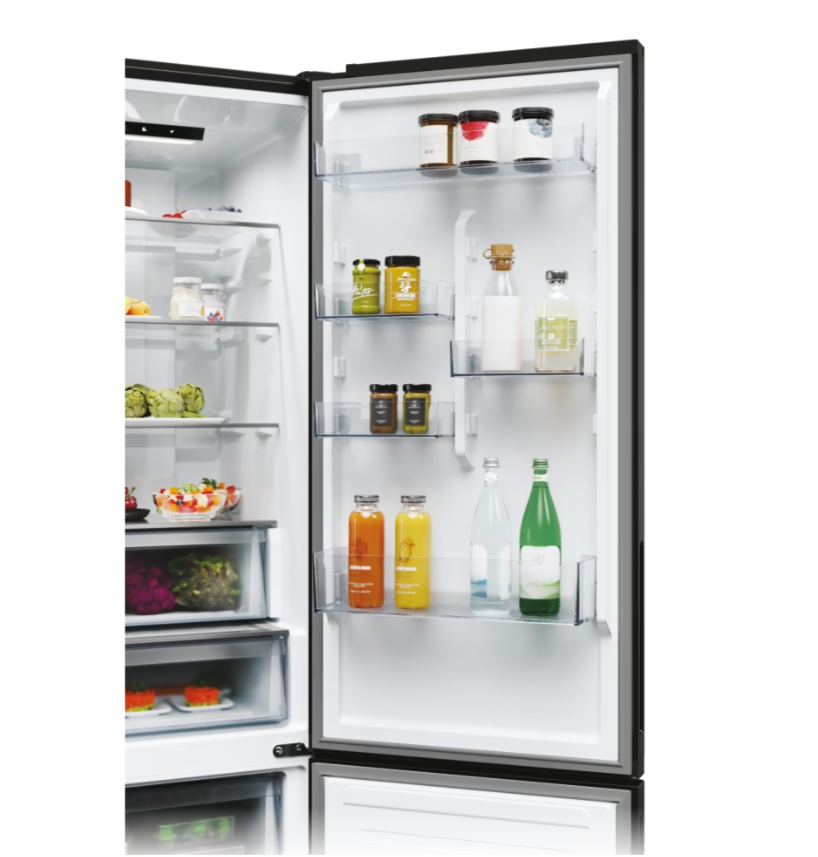Candy Šaldytuvas | CNCQ2T620EB | Energy efficiency class E | Free standing | Combi | Height 205 cm | No Frost system | Šaldytuvas net capacity 289 L | Šaldiklis net capacity 120 L | Ekranas | 38 dB | Juodas