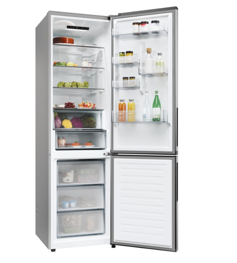 Candy Šaldytuvas | CNCQ2T620EX | Energijos vartojimo efektyvumo klasė E | Laisvai stovintis | Kombinuotas | Aukštis 205 cm | No Frost sistema | Šaldytuvas neto talpa 289 L | Šaldiklis neto talpa 120 L | Ekranas | 38 dB | Nerūdijantis plienas