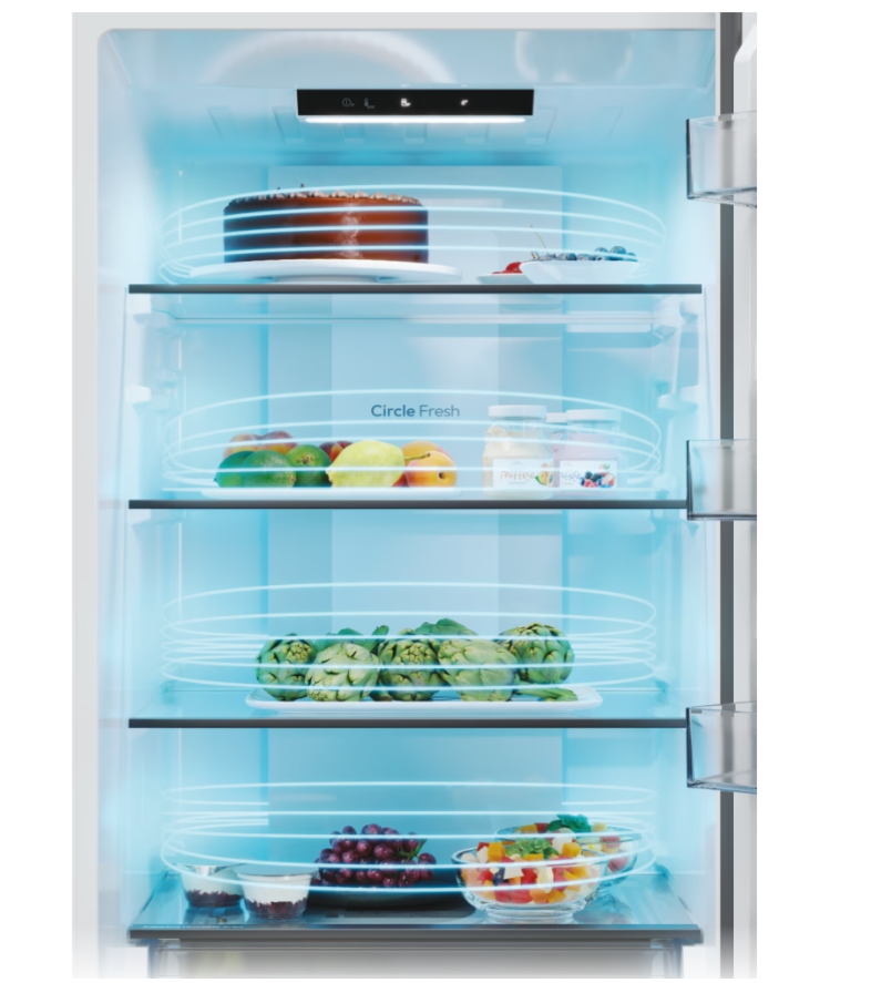Candy Šaldytuvas | CNCQ2T620EX | Energijos vartojimo efektyvumo klasė E | Laisvai stovintis | Kombinuotas | Aukštis 205 cm | No Frost sistema | Šaldytuvas neto talpa 289 L | Šaldiklis neto talpa 120 L | Ekranas | 38 dB | Nerūdijantis plienas