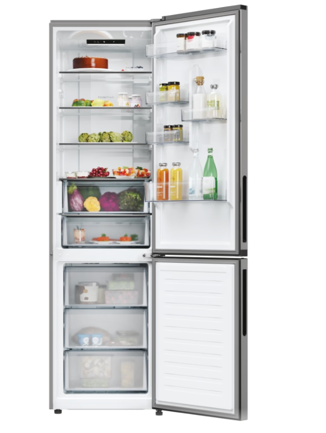 Candy Šaldytuvas | CNCQ2T620EX | Energijos vartojimo efektyvumo klasė E | Laisvai stovintis | Kombinuotas | Aukštis 205 cm | No Frost sistema | Šaldytuvas neto talpa 289 L | Šaldiklis neto talpa 120 L | Ekranas | 38 dB | Nerūdijantis plienas