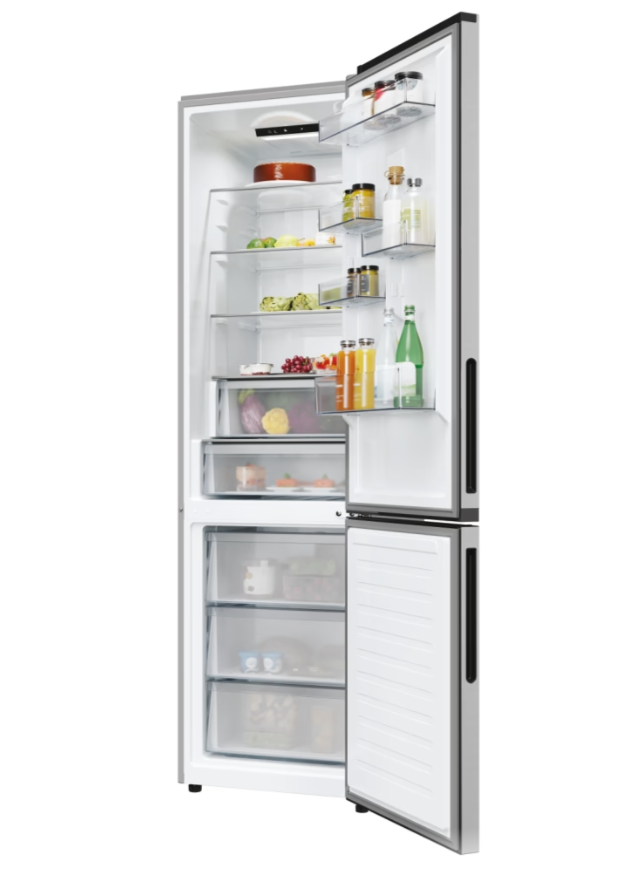 Candy Šaldytuvas | CNCQ2T620EX | Energijos vartojimo efektyvumo klasė E | Laisvai stovintis | Kombinuotas | Aukštis 205 cm | No Frost sistema | Šaldytuvas neto talpa 289 L | Šaldiklis neto talpa 120 L | Ekranas | 38 dB | Nerūdijantis plienas