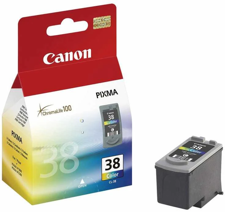 CANON CL-38 rašalo spausdinimo galvutė, spalvota, 9 ml, skirta PIXMA iP2500, 207 puslapiai