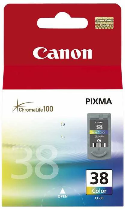 CANON CL-38 rašalo spausdinimo galvutė, spalvota, 9 ml, skirta PIXMA iP2500, 207 puslapiai