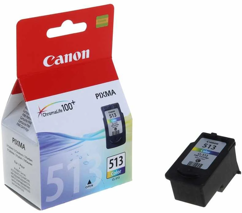 Trispalvis Canon CL-513 | Rašalo kasetė | Žydra, purpurinė, geltona