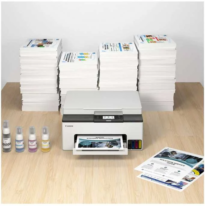 CANON MAXIFY GX1050 daugiafunkcis spalvotas rašalinis spausdintuvas, pakartotinai užpildomas, A4, 210 x 297 mm, A4, 15 atv./min., 250 lapų, USB 2.0, LAN, „Wi-Fi“.