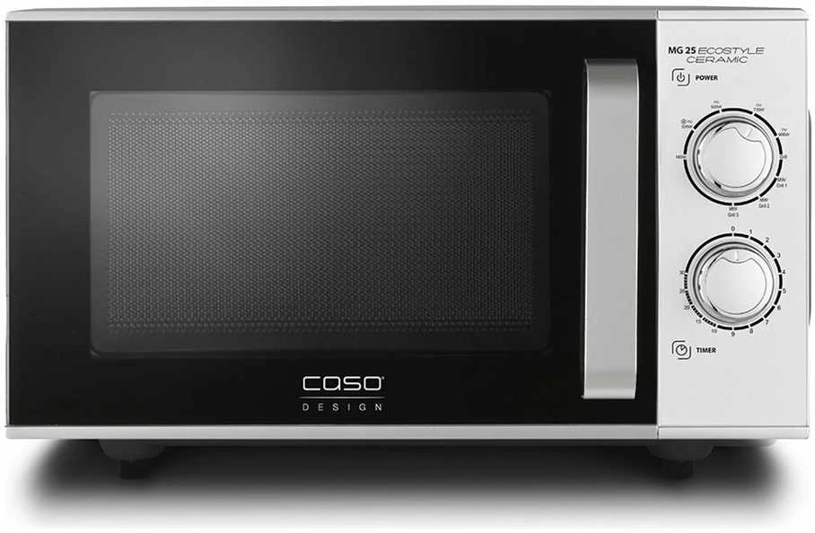Caso | Keraminė mikrobangų krosnelė su grotelėmis | MG 25 Ecostyle | Laisvai pastatoma | 900 W | 25 l | Grotelės | Sidabrinis