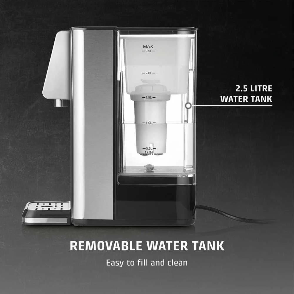 Karšto vandens dispenseris Caso HW 630 Turbo, 2600 W, 2.5 L, Nerūdijantis plienas