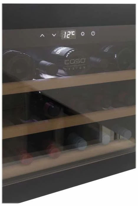 Vyno butelių šaldytuvas Caso WineSafe 18 EB, Juodos spalvos