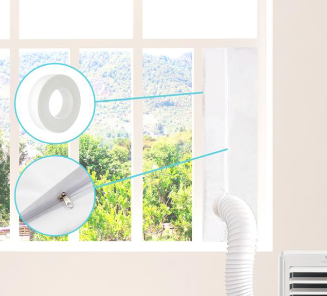 Cecotec | Insulated sliding window covering 163 x 35 cm for portable air conditioners