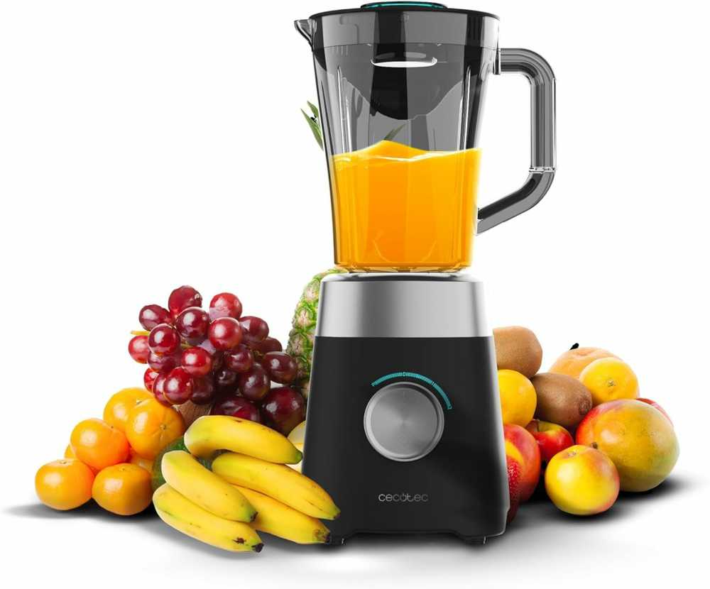 Cecotec Maišytuvas | Power Juodas Titanium 1300MAX B | Tabletop | 1300 W | Jar material Plastic | Jar capacity 1.5 L | Ice crushing | Juodas