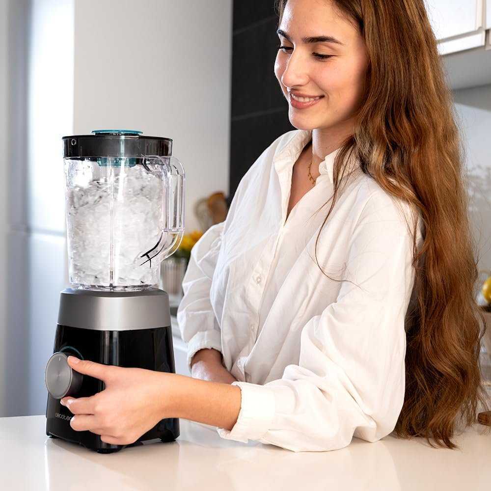 Cecotec Maišytuvas | Power Juodas Titanium 1300MAX B | Tabletop | 1300 W | Jar material Plastic | Jar capacity 1.5 L | Ice crushing | Juodas
